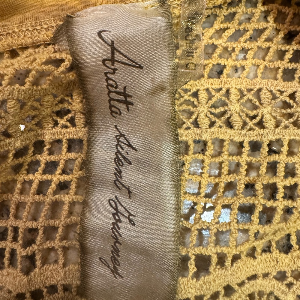 Aratta Mustard Lace Accent Blouse - Picture 5 of 6